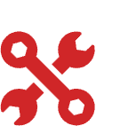 Red wrench icon